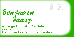 benjamin haasz business card